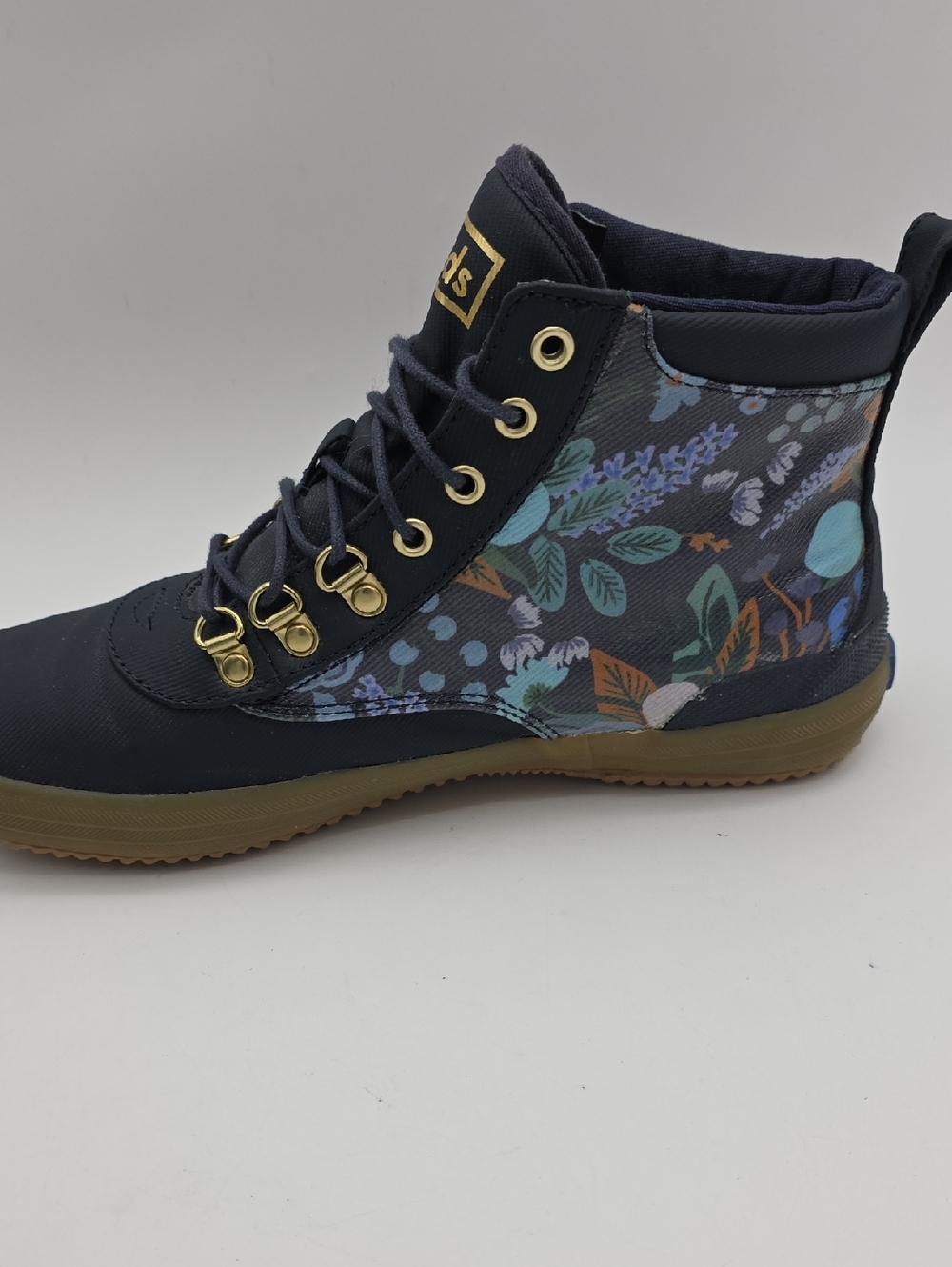 Keds x Rifle Paper Co. Scout Boots Navy Floral Size 9 Sneakers Shoeskey - Picture 8 of 10